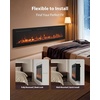image:imageEUHOMY 72 Inch Electric Fireplace Recessed Wall Mounted with Remote Control Fireplace Heater with Adjustable Flame Color Linear Fireplace with Timer Log amp Crystal 7501500W 2026 UpgradeUpgrade 72Inch