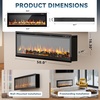image:imageEUHOMY 72 Inch Electric Fireplace Recessed Wall Mounted with Remote Control Fireplace Heater with Adjustable Flame Color Linear Fireplace with Timer Log amp Crystal 7501500W 2026 Upgrade50 Inch Premium