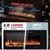image:imageEUHOMY 72 Inch Electric Fireplace Recessed Wall Mounted with Remote Control Fireplace Heater with Adjustable Flame Color Linear Fireplace with Timer Log amp Crystal 7501500W 2026 Upgrade50 Inch Premium
