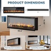 image:imageEUHOMY 72 Inch Electric Fireplace Recessed Wall Mounted with Remote Control Fireplace Heater with Adjustable Flame Color Linear Fireplace with Timer Log amp Crystal 7501500W 2026 Upgrade60 Inch Premium