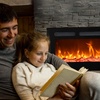 image:imageEUHOMY 72 Inch Electric Fireplace Recessed Wall Mounted with Remote Control Fireplace Heater with Adjustable Flame Color Linear Fireplace with Timer Log amp Crystal 7501500W 2026 Upgrade20Inch