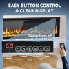 image:imageEUHOMY 72 Inch Electric Fireplace Recessed Wall Mounted with Remote Control Fireplace Heater with Adjustable Flame Color Linear Fireplace with Timer Log amp Crystal 7501500W 2026 Upgrade73 Inch Premium