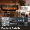image:imageEUHOMY 72 Inch Electric Fireplace Recessed Wall Mounted with Remote Control Fireplace Heater with Adjustable Flame Color Linear Fireplace with Timer Log amp Crystal 7501500W 2026 Upgrade50 Inch