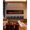image:imageEUHOMY 72 Inch Electric Fireplace Recessed Wall Mounted with Remote Control Fireplace Heater with Adjustable Flame Color Linear Fireplace with Timer Log amp Crystal 7501500W 2026 UpgradeUpgrade 72Inch