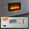 image:imageEUHOMY 72 Inch Electric Fireplace Recessed Wall Mounted with Remote Control Fireplace Heater with Adjustable Flame Color Linear Fireplace with Timer Log amp Crystal 7501500W 2026 Upgrade36 Inch
