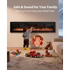 image:imageEUHOMY 72 Inch Electric Fireplace Recessed Wall Mounted with Remote Control Fireplace Heater with Adjustable Flame Color Linear Fireplace with Timer Log amp Crystal 7501500W 2026 UpgradeUpgrade 72Inch
