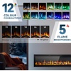 image:imageEUHOMY 72 Inch Electric Fireplace Recessed Wall Mounted with Remote Control Fireplace Heater with Adjustable Flame Color Linear Fireplace with Timer Log amp Crystal 7501500W 2026 Upgrade60 Inch Premium