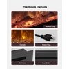 image:imageEUHOMY 72 Inch Electric Fireplace Recessed Wall Mounted with Remote Control Fireplace Heater with Adjustable Flame Color Linear Fireplace with Timer Log amp Crystal 7501500W 2026 UpgradeUpgrade 72Inch