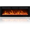 image:imageEUHOMY 72 Inch Electric Fireplace Recessed Wall Mounted with Remote Control Fireplace Heater with Adjustable Flame Color Linear Fireplace with Timer Log amp Crystal 7501500W 2026 Upgrade20Inch