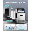 image:imageEUHOMY Commercial Ice Maker105lbs24HStainless Steel Under Counter Ice Machine with Water Filter33lbs Storage Bin 45 Cubes in 812 Mins Freestanding Ice Cube Maker for HomeBarCafeRestaurant