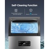 image:imageEUHOMY Commercial Ice Maker105lbs24HStainless Steel Under Counter Ice Machine with Water Filter33lbs Storage Bin 45 Cubes in 812 Mins Freestanding Ice Cube Maker for HomeBarCafeRestaurant