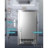 image:imageEUHOMY Commercial Ice Maker105lbs24HStainless Steel Under Counter Ice Machine with Water Filter33lbs Storage Bin 45 Cubes in 812 Mins Freestanding Ice Cube Maker for HomeBarCafeRestaurant