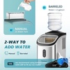 image:imageEUHOMY Ice Cube Maker Machine Countertop with External Water Tank 2 Ways to Add Water 34LbsDay 16Pcs Ready in 7 Mins AutoCleaning with Ice Scoop amp Basket for HomeKitchenOfficeBar SilverStainless Steel Silver