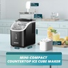 image:imageEUHOMY Ice Cube Maker Machine Countertop with External Water Tank 2 Ways to Add Water 34LbsDay 16Pcs Ready in 7 Mins AutoCleaning with Ice Scoop amp Basket for HomeKitchenOfficeBar SilverBlack