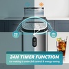 image:imageEUHOMY Ice Cube Maker Machine Countertop with External Water Tank 2 Ways to Add Water 34LbsDay 16Pcs Ready in 7 Mins AutoCleaning with Ice Scoop amp Basket for HomeKitchenOfficeBar SilverStainless Steel Silver