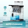 image:imageEUHOMY Ice Cube Maker Machine Countertop with External Water Tank 2 Ways to Add Water 34LbsDay 16Pcs Ready in 7 Mins AutoCleaning with Ice Scoop amp Basket for HomeKitchenOfficeBar SilverStainless Steel Silver