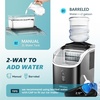 image:imageEUHOMY Ice Cube Maker Machine Countertop with External Water Tank 2 Ways to Add Water 34LbsDay 16Pcs Ready in 7 Mins AutoCleaning with Ice Scoop amp Basket for HomeKitchenOfficeBar SilverBlack