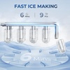 image:imageEUHOMY LunaArc Crescent Ice Maker Countertop 16Pcs Ready in 12Mins 1600PcsDay Auto Deep Cleaning Timer Adjustable Ice Thickness Portable Ice Cube Maker for WhiskeyCoffeeSoft DrinksWhite