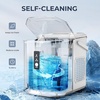image:imageEUHOMY LunaArc Crescent Ice Maker Countertop 16Pcs Ready in 12Mins 1600PcsDay Auto Deep Cleaning Timer Adjustable Ice Thickness Portable Ice Cube Maker for WhiskeyCoffeeSoft DrinksWhite