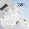 image:imageEUHOMY LunaArc Crescent Ice Maker Countertop 16Pcs Ready in 12Mins 1600PcsDay Auto Deep Cleaning Timer Adjustable Ice Thickness Portable Ice Cube Maker for WhiskeyCoffeeSoft DrinksWhite