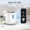 image:imageEUHOMY LunaArc Crescent Ice Maker Countertop 16Pcs Ready in 12Mins 1600PcsDay Auto Deep Cleaning Timer Adjustable Ice Thickness Portable Ice Cube Maker for WhiskeyCoffeeSoft DrinksWhite
