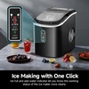 image:imageEUHOMY LunaArc Crescent Ice Maker Countertop 16Pcs Ready in 12Mins 1600PcsDay Auto Deep Cleaning Timer Adjustable Ice Thickness Portable Ice Cube Maker for WhiskeyCoffeeSoft DrinksDark Black