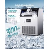 image:imageEUHOMY Commercial Ice Maker350lbs24HStainless Steel Under Counter Ice Machine with Water Filter44lbs Storage Capacity 126 Cubes in 812 Mins Freestanding Ice Machine for HomeBarCafeRestaurant300