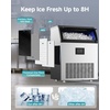 image:imageEUHOMY Commercial Ice Maker350lbs24HStainless Steel Under Counter Ice Machine with Water Filter44lbs Storage Capacity 126 Cubes in 812 Mins Freestanding Ice Machine for HomeBarCafeRestaurant300