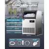 image:imageEUHOMY Commercial Ice Maker350lbs24HStainless Steel Under Counter Ice Machine with Water Filter44lbs Storage Capacity 126 Cubes in 812 Mins Freestanding Ice Machine for HomeBarCafeRestaurant250