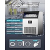 image:imageEUHOMY Commercial Ice Maker350lbs24HStainless Steel Under Counter Ice Machine with Water Filter44lbs Storage Capacity 126 Cubes in 812 Mins Freestanding Ice Machine for HomeBarCafeRestaurant350