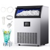 image:imageEUHOMY Commercial Ice Maker350lbs24HStainless Steel Under Counter Ice Machine with Water Filter44lbs Storage Capacity 126 Cubes in 812 Mins Freestanding Ice Machine for HomeBarCafeRestaurant300