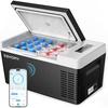 image:imageEUHOMY 12 Volt Refrigerator 19QT18L Compressor Electric Cooler APP Control Car Fridge 468 Portable Refrigerator 1224V DC 110240V AC Portable Freezer for Camping Boat Travel19 qt APP