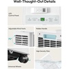 image:imageEUHOMY 14000 BTU Portable Air Conditioners 4 in 1 Smart AC 750 SqFt  500 CFM 4 Modes CoolDryFanSleep AppRemotePanel Control 24H Timer 2050 in Window Kit Bedroom Apartment14 000 BTU  WIFI