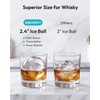 image:imageEUHOMY 24 Clear Ice Ball Maker Countertop 2Pcs in 60Mins 48PcsDay Timer SelfCleaning Round Ice Cube Maker with Crystal Clear Ice Sphere Ice Maker Machine for Whiskey amp BourbonBlack