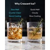 image:imageEUHOMY Countertop Crescent Ice Maker 16Pcs in 12Mins 35Lbs24H Auto Deep Cleaning Timer Adjustable Ice Thickness Portable Ice Cube Maker for WhiskeyCoffeeSoft DrinksBlack