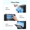 image:imageEUHOMY Countertop Crescent Ice Maker 16Pcs in 12Mins 35Lbs24H Auto Deep Cleaning Timer Adjustable Ice Thickness Portable Ice Cube Maker for WhiskeyCoffeeSoft DrinksBlack