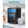 image:imageEUHOMY Countertop Crescent Ice Maker 16Pcs in 12Mins 35Lbs24H Auto Deep Cleaning Timer Adjustable Ice Thickness Portable Ice Cube Maker for WhiskeyCoffeeSoft DrinksBlack