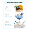 image:imageEUHOMY Countertop Crescent Ice Maker 16Pcs in 12Mins 35Lbs24H Auto Deep Cleaning Timer Adjustable Ice Thickness Portable Ice Cube Maker for WhiskeyCoffeeSoft DrinksBlack