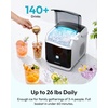 image:imageEUHOMY Smart Ice Makers Countertop 9 Cubes Ready in 6 Mins 26lbs24H SelfCleaning Portable Ice Maker Machine with APPAlexa Control Countertop Ice Maker with 2 Sizes of Bullet Ice for HomeBlack