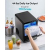 image:imageEUHOMY Nugget Ice Maker Countertop 44lbs24H Ready in 710Mins BlackBlack