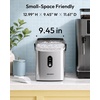 image:imageEUHOMY Nugget Ice Maker Countertop with Handle Ready in 6 Mins 34lbs Per Day Removable Top Cover AutoCleaning Portable Sonic Ice Maker with Basket and Scoop for HomePartyRVCamping BlackSilver