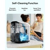 image:imageEUHOMY Nugget Ice Maker Countertop with Handle Ready in 6 Mins 34lbs Per Day Removable Top Cover AutoCleaning Portable Sonic Ice Maker with Basket and Scoop for HomePartyRVCamping BlackSilver