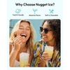 image:imageEUHOMY Nugget Ice Maker Countertop with Handle Ready in 6 Mins 34lbs Per Day Removable Top Cover AutoCleaning Portable Sonic Ice Maker with Basket and Scoop for HomePartyRVCamping BlackSilver