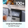 image:imageEUHOMY Commercial Ice Maker120lbs24HStainless Steel Under Counter Ice Machine with Water Filter33lbs Storage Bin 45 Cubes in 812 Mins Freestanding Ice Cube Maker for HomeBarCafeRestaurant1 00Silver