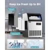 image:imageEUHOMY Commercial Ice Maker120lbs24HStainless Steel Under Counter Ice Machine with Water Filter33lbs Storage Bin 45 Cubes in 812 Mins Freestanding Ice Cube Maker for HomeBarCafeRestaurant2 50silver