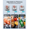 image:imageEUHOMY Commercial Ice Maker120lbs24HStainless Steel Under Counter Ice Machine with Water Filter33lbs Storage Bin 45 Cubes in 812 Mins Freestanding Ice Cube Maker for HomeBarCafeRestaurant11 0Polished