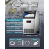 image:imageEUHOMY Commercial Ice Maker120lbs24HStainless Steel Under Counter Ice Machine with Water Filter33lbs Storage Bin 45 Cubes in 812 Mins Freestanding Ice Cube Maker for HomeBarCafeRestaurant1 20Silver