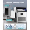image:imageEUHOMY Commercial Ice Maker120lbs24HStainless Steel Under Counter Ice Machine with Water Filter33lbs Storage Bin 45 Cubes in 812 Mins Freestanding Ice Cube Maker for HomeBarCafeRestaurant350