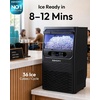 image:imageEUHOMY Commercial Ice Maker120lbs24HStainless Steel Under Counter Ice Machine with Water Filter33lbs Storage Bin 45 Cubes in 812 Mins Freestanding Ice Cube Maker for HomeBarCafeRestaurant80