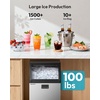 image:imageEUHOMY Commercial Ice Maker120lbs24HStainless Steel Under Counter Ice Machine with Water Filter33lbs Storage Bin 45 Cubes in 812 Mins Freestanding Ice Cube Maker for HomeBarCafeRestaurant1 20Polished
